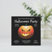 Halloween Pompoen Uitnodigingskaart (Staand voorkant)