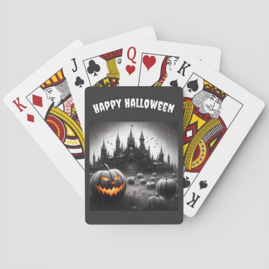 Halloween: Pompoen Universiteit Pokerkaarten (Achterkant)