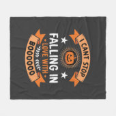 Halloween Pompoen Valt Verliefd Fleece Deken (Voorkant (Horizontaal))