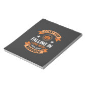 Halloween Pompoen Valt Verliefd Notitieblok (Linkerzijde)