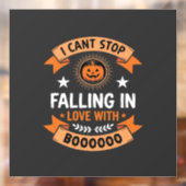 Halloween Pompoen Valt Verliefd Raamsticker (Vel 2)