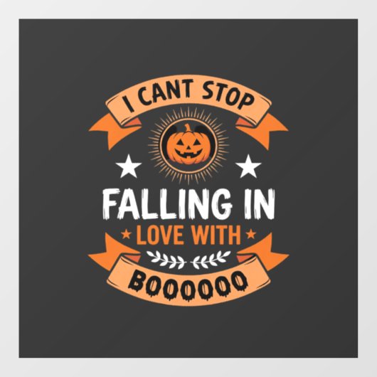 Halloween Pompoen Valt Verliefd Raamsticker (Vel)