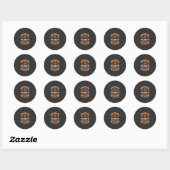 Halloween Pompoen Valt Verliefd Ronde Sticker (Vel)