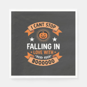 Halloween Pompoen Valt Verliefd Servet