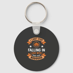 Halloween Pompoen Valt Verliefd Sleutelhanger