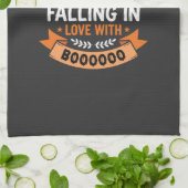 Halloween Pompoen Valt Verliefd Theedoek (Gevouwen)