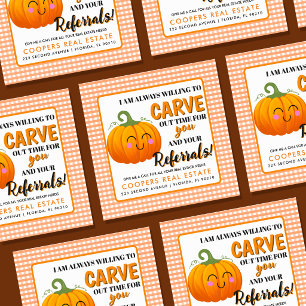 halloween pompoen vastgoed cliënt verwijzingen bedankjes labels