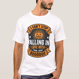 Halloween Pompoen Verliefd Vintage T-shirt De