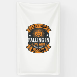 Halloween Pompoen Verliefd Vintage T-shirt De Spandoek