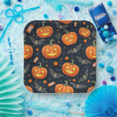 Halloween pompoen vierkant bord (Feest)