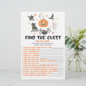 Halloween pompoen Vind het gast Baby shower spel Briefpapier (Staand voorkant)