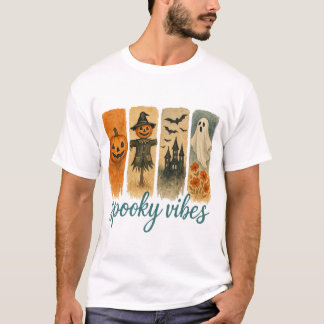 Halloween Pompoen Vintage Halloween Geest T-shirt