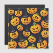 Halloween Pompoen: Vintage Heksenpatroon (Voorkant / Achterkant)