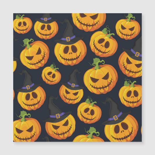 Halloween Pompoen: Vintage Heksenpatroon (Voorkant)