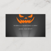 Halloween Pompoen Visitekaartje (Voorkant)