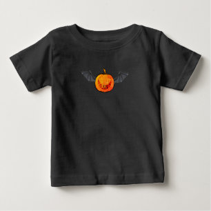 Halloween pompoen vleermuis baby T-shirt