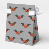 Halloween pompoen vleermuis bedankdoosjes (Achterkant)