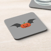 Halloween pompoen vleermuis bier onderzetter (Linkerzijde)