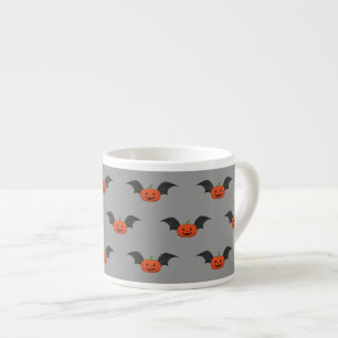 Halloween pompoen vleermuis espresso kop