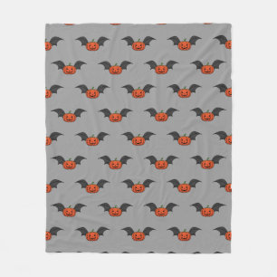 Halloween pompoen vleermuis fleece deken
