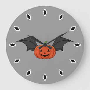 Halloween Pompoen Vleermuis Grote Klok