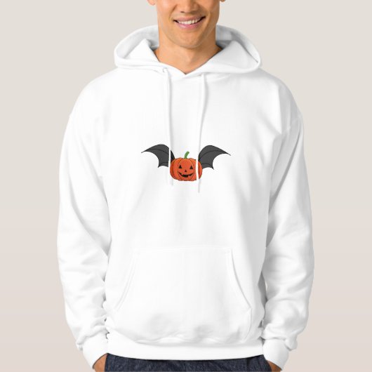 Halloween pompoen vleermuis hoodie (Voorkant)