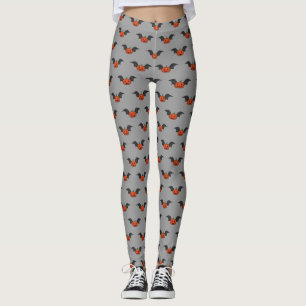 Halloween Pompoen Vleermuis Leggings
