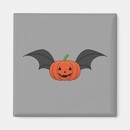 Halloween pompoen vleermuis magneet (Voorkant)
