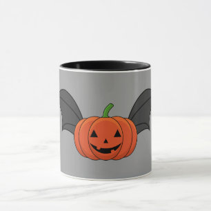Halloween pompoen vleermuis mok