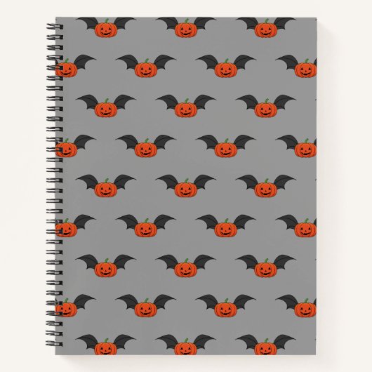 Halloween pompoen vleermuis notitieboek (Voorkant)