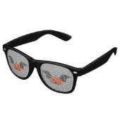 Halloween pompoen vleermuis retro zonnebril (Gekanteld)