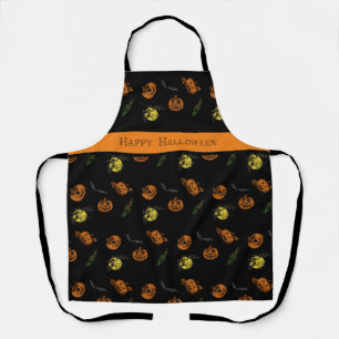 Halloween/pompoen/vleermuis   schort