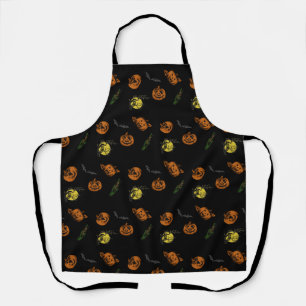 Halloween/pompoen/vleermuis schort
