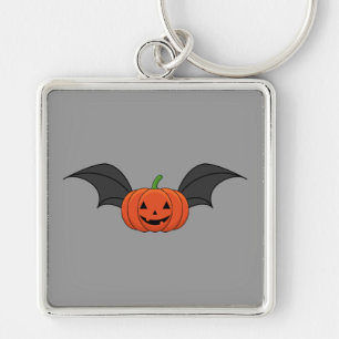 Halloween Pompoen Vleermuis Sleutelhanger