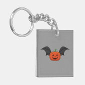 Halloween pompoen vleermuis sleutelhanger (Voorkant Links)