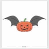 Halloween pompoen vleermuis sticker (Vel)