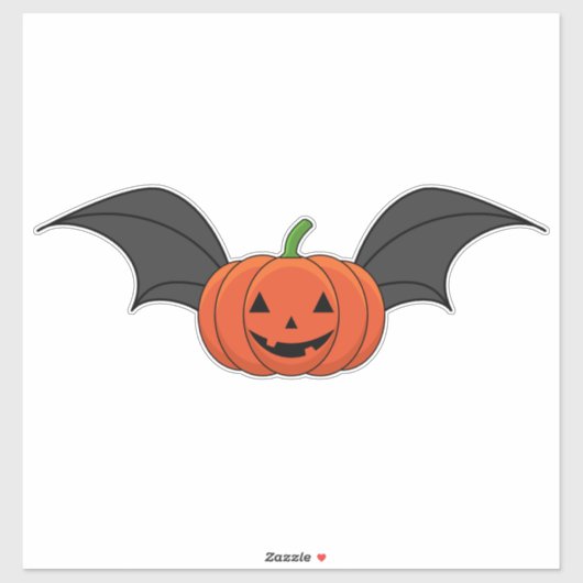 Halloween pompoen vleermuis sticker (Vel)