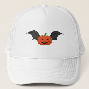 Halloween pompoen vleermuis trucker pet