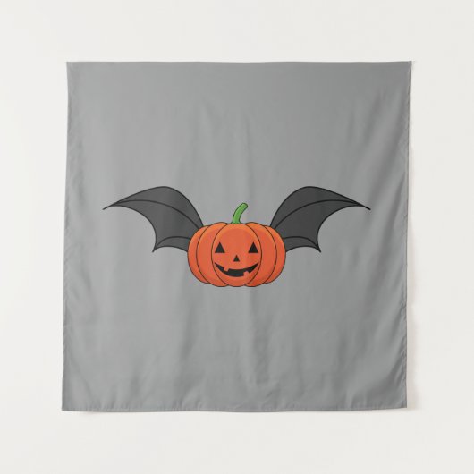 Halloween pompoen vleermuis wandkleed (Voorkant)