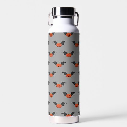 Halloween pompoen vleermuis waterfles (Voorkant)