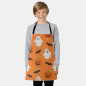 Halloween Pompoen Vleermuizen Spookfeest Kids Schort (Gedragen)