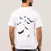 Halloween Pompoen & Vleermuizen T-Shirt (Achterkant)