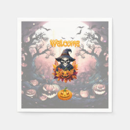 Halloween Pompoen Vlek Servet