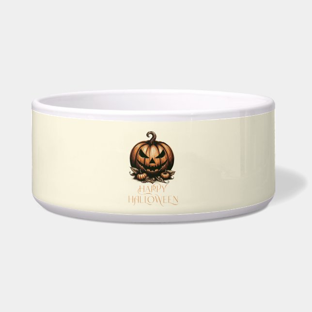  Halloween pompoen Voerbakje (Voorkant)