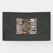 Halloween Pompoen Vogelverschrikker Oktober Wereld Spandoek (Horizontaal)