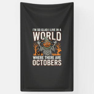 Halloween Pompoen Vogelverschrikker Oktober Wereld Spandoek