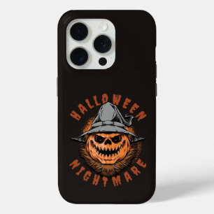 Halloween Pompoen Vogelverschrikker Ontwerp iPhone 15 Pro Case