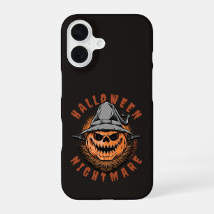 Halloween Pompoen Vogelverschrikker Ontwerp iPhone 16 Hoesje