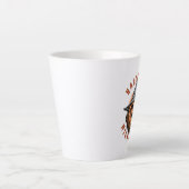 Halloween Pompoen Vogelverschrikker Ontwerp Latte Mok (Voorkant)
