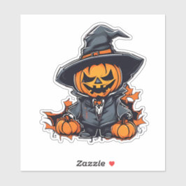 Halloween pompoen vogelverschrikker Schattige Herf Sticker